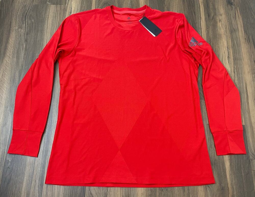 NEW Men Adidas Barricade Long Sleeve Tennis performance athletic t-shirt, XL